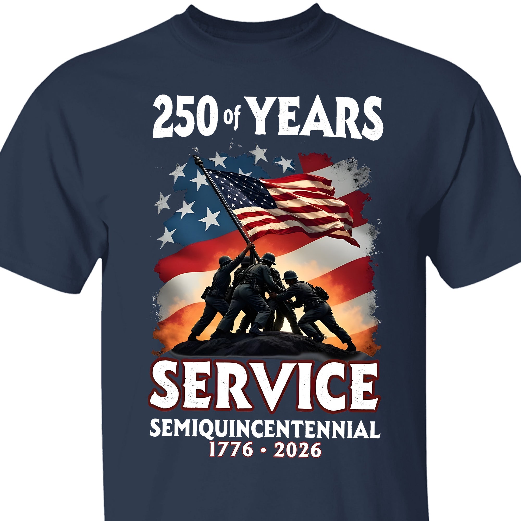 250 Years Of Service Semiquincentennial Shirt | Happy 250th Birthday USA | Patriotic 4th Of July Tee | America 250th Anniversary 682491