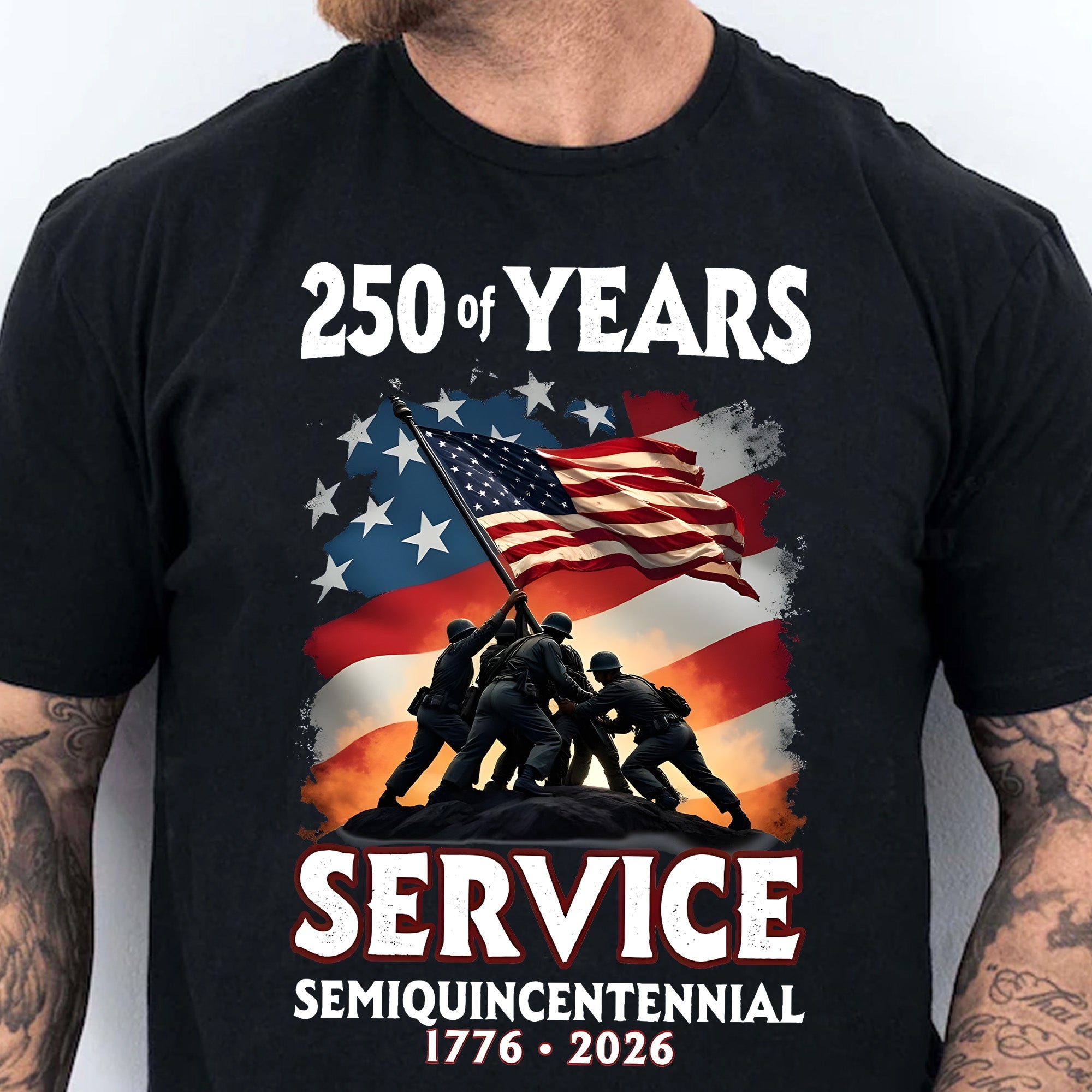 250 Years Of Service Semiquincentennial Shirt | Happy 250th Birthday USA | Patriotic 4th Of July Tee | America 250th Anniversary 682491