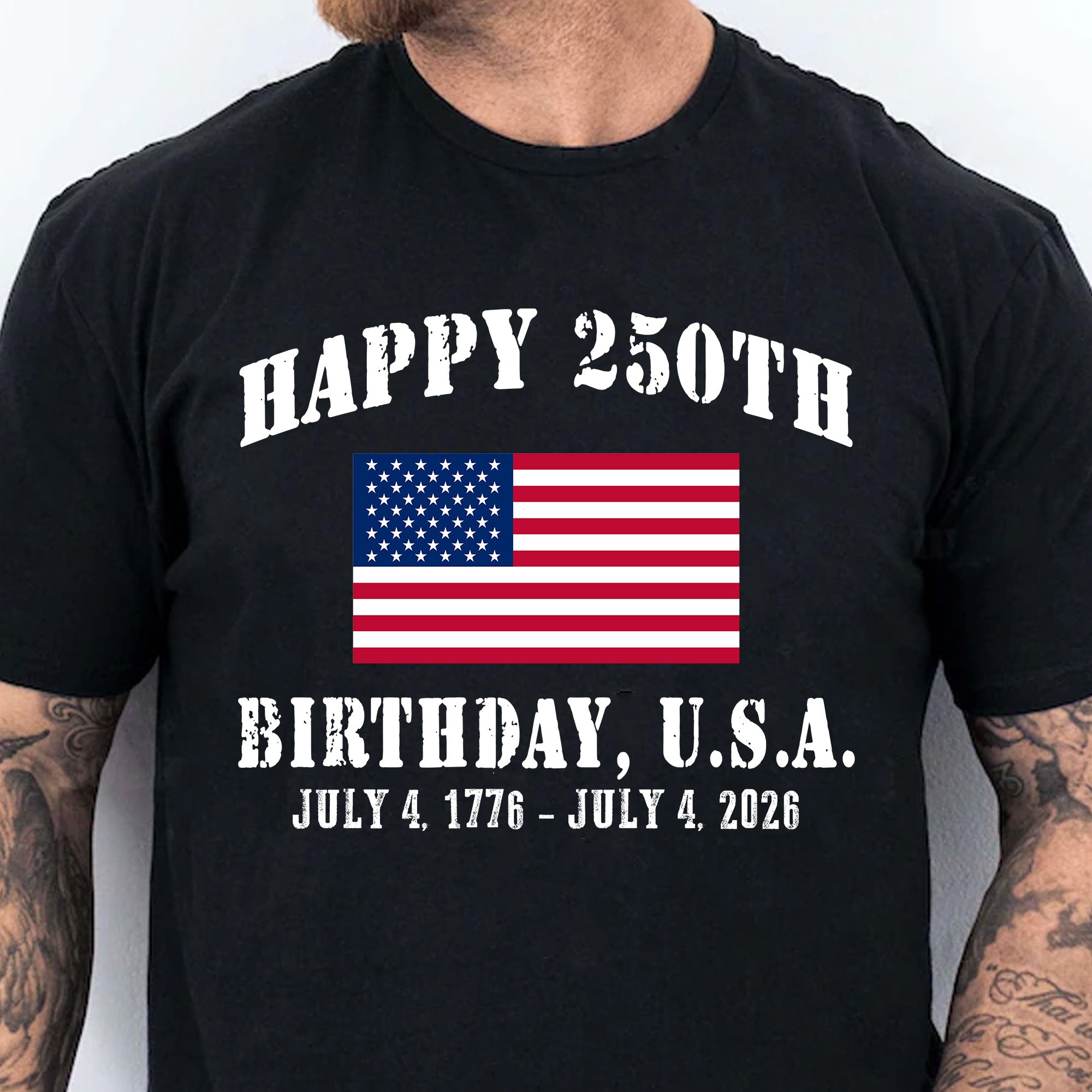 Happy 250 Years Birthday USA Shirt | Patriotic 4th of July 1776–2026 T-Shirt | America 250th Anniversary | Independence Day Shirt 682478