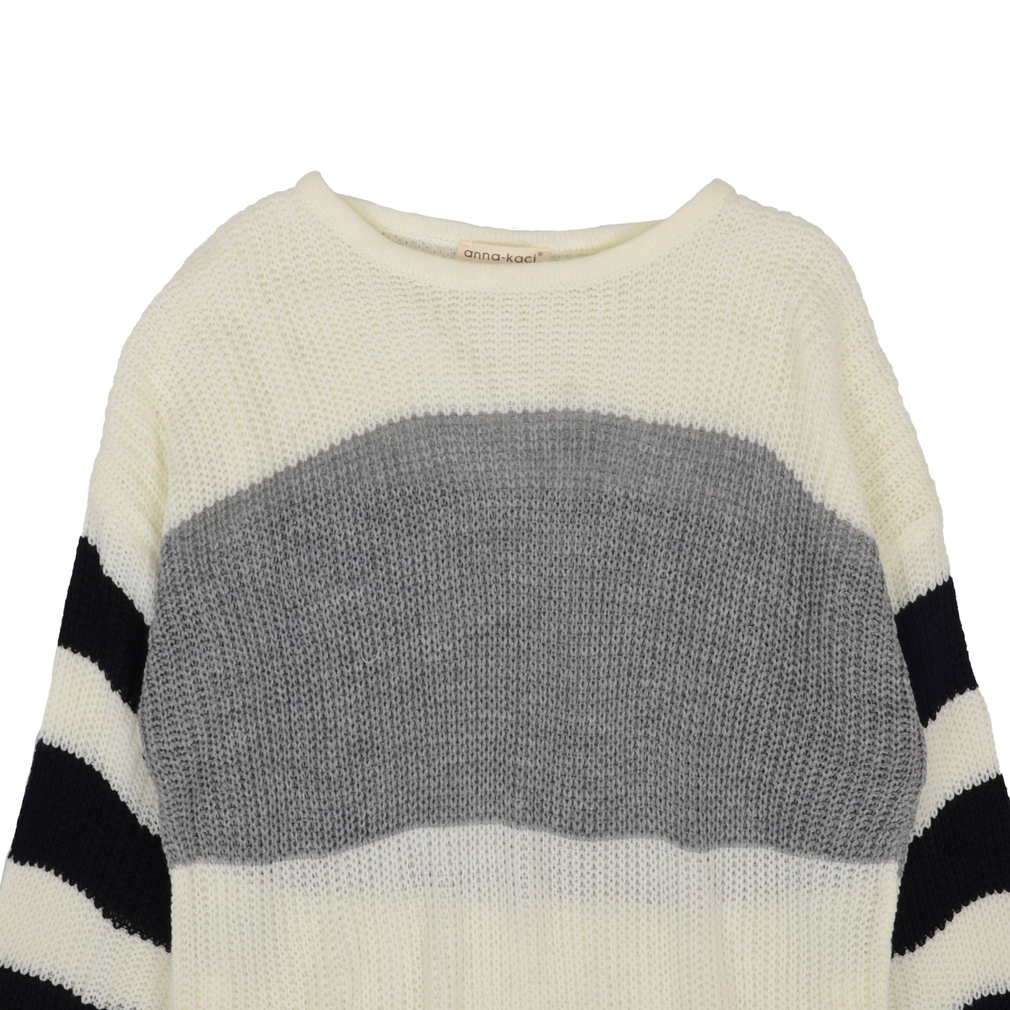 Mixed Striped Oversized Sweater
