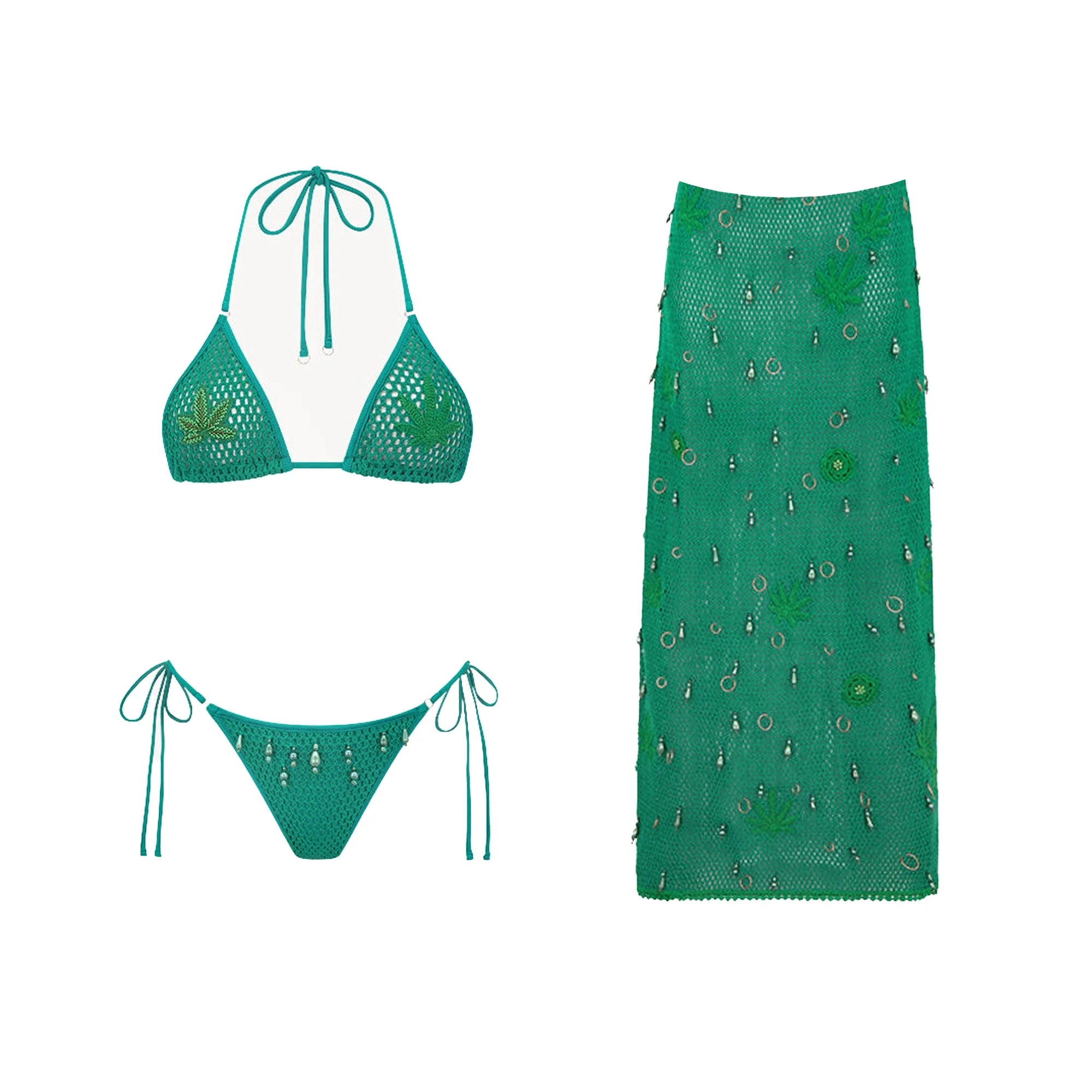 Tropical sally three piece Swimsuit