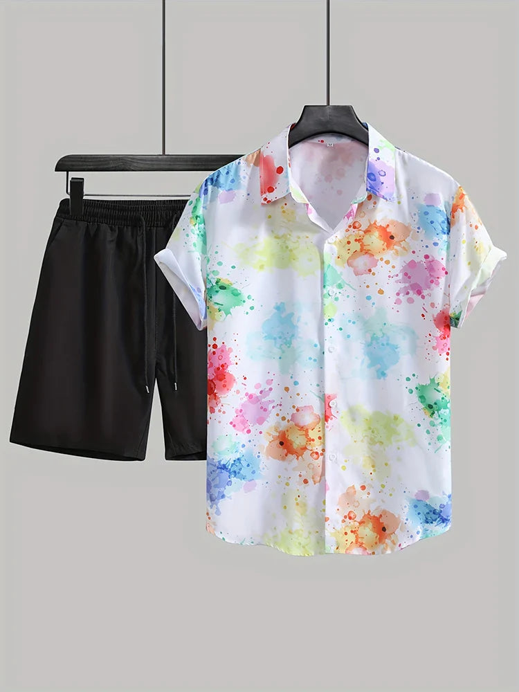 Resort wear Luxury Style Men's Short-sleeved outfit
