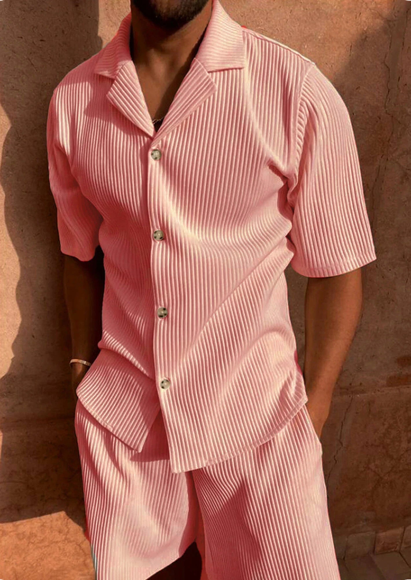 Spring/Summer stretch casual men beach shorts set