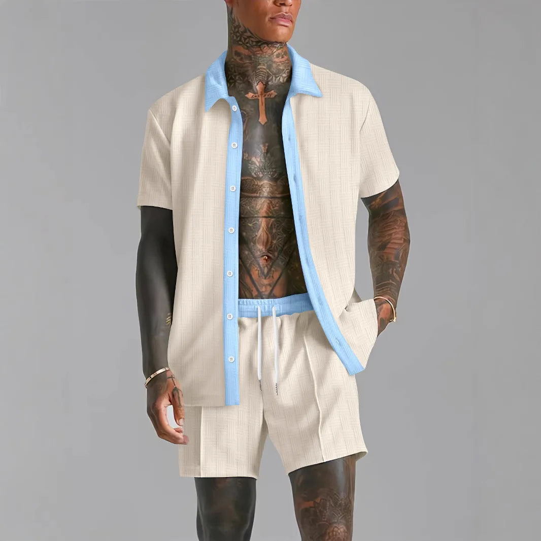 Retro cool summer Men's beach shorts set