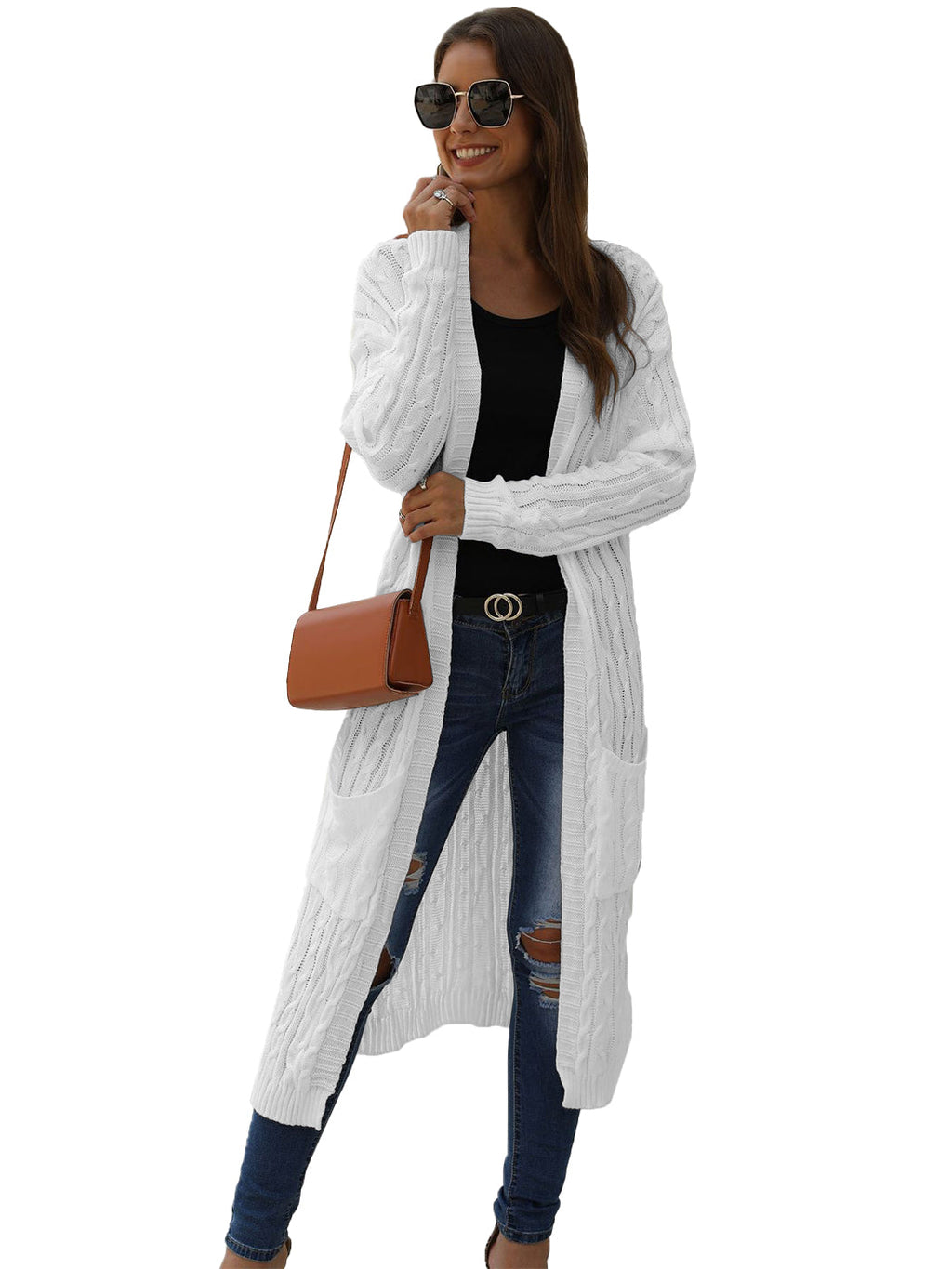 Knitted Long Sleeve Cardigan Sweater
