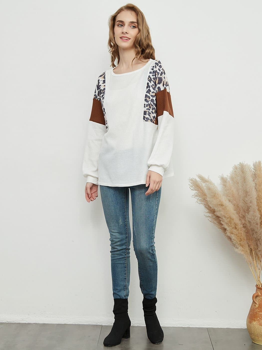 Leopard Pullover Knit Sweater