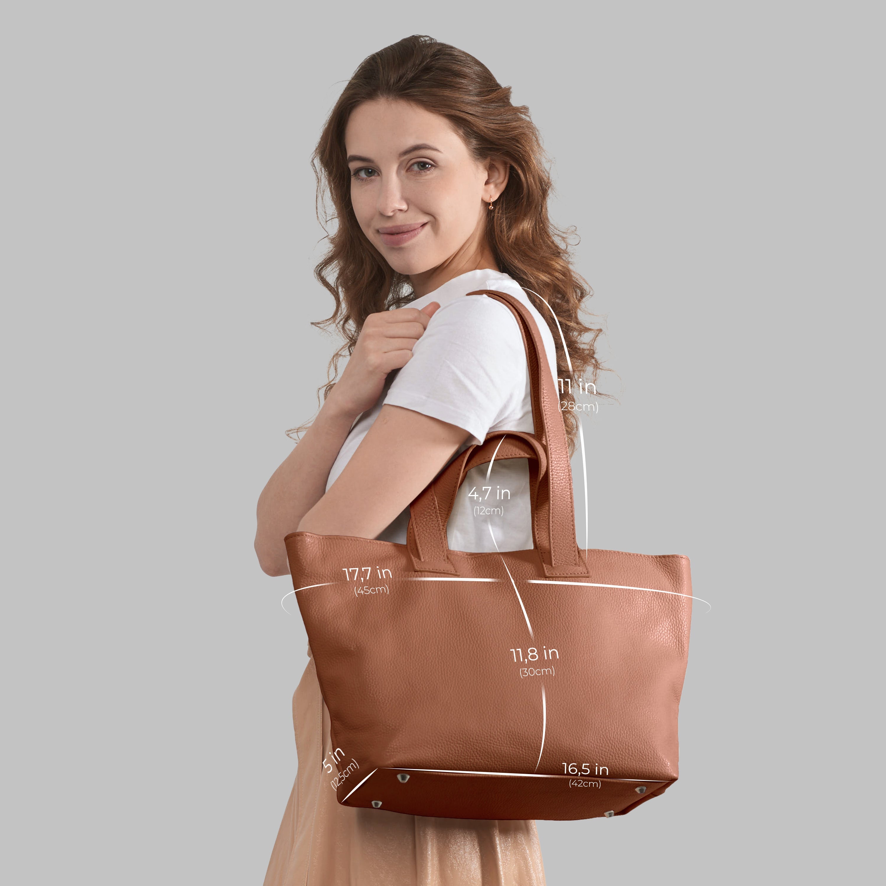 Italian Genuine Calf Leather Tote Bag 122500