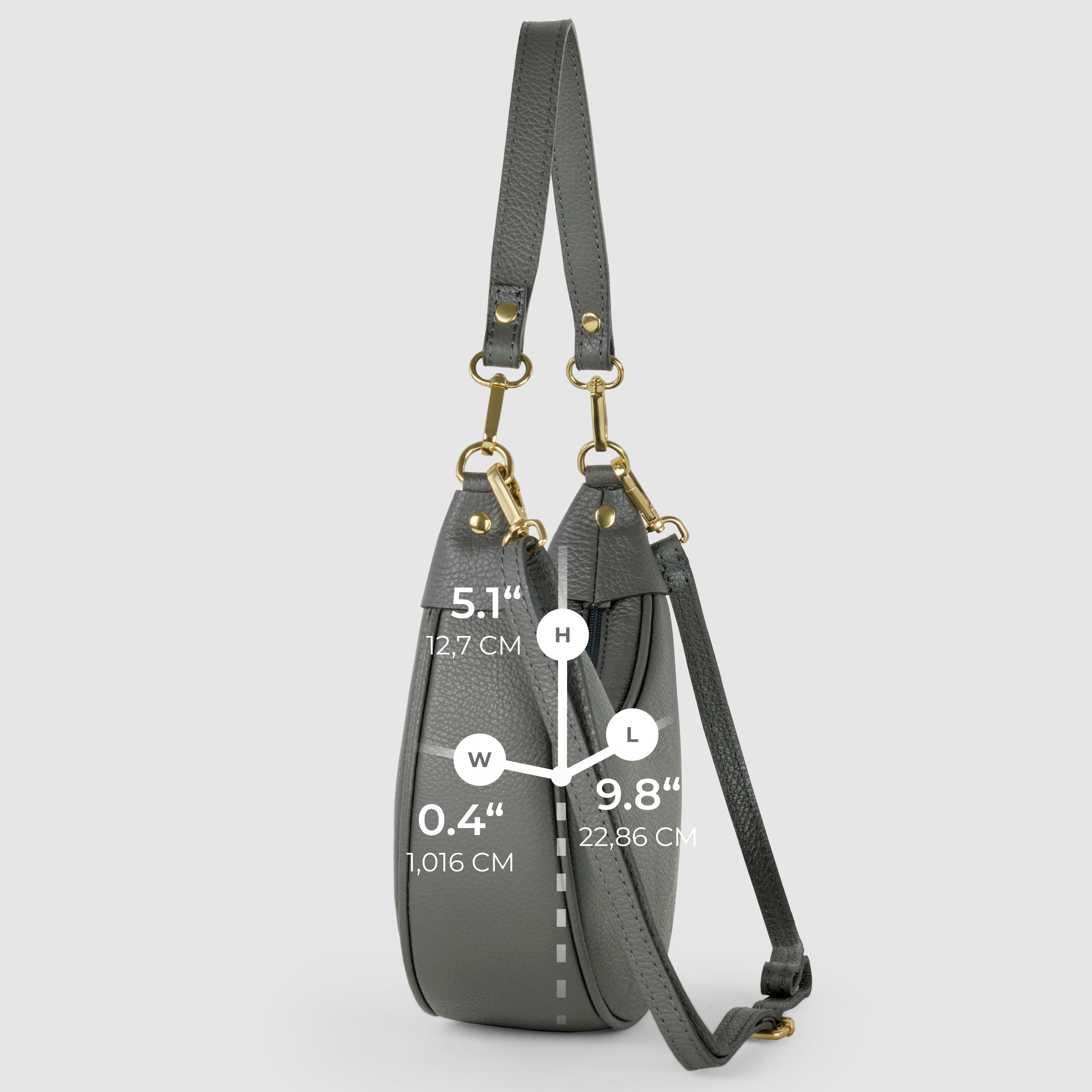 Italian Genuine Calf Leather Shoulder Bag 222024