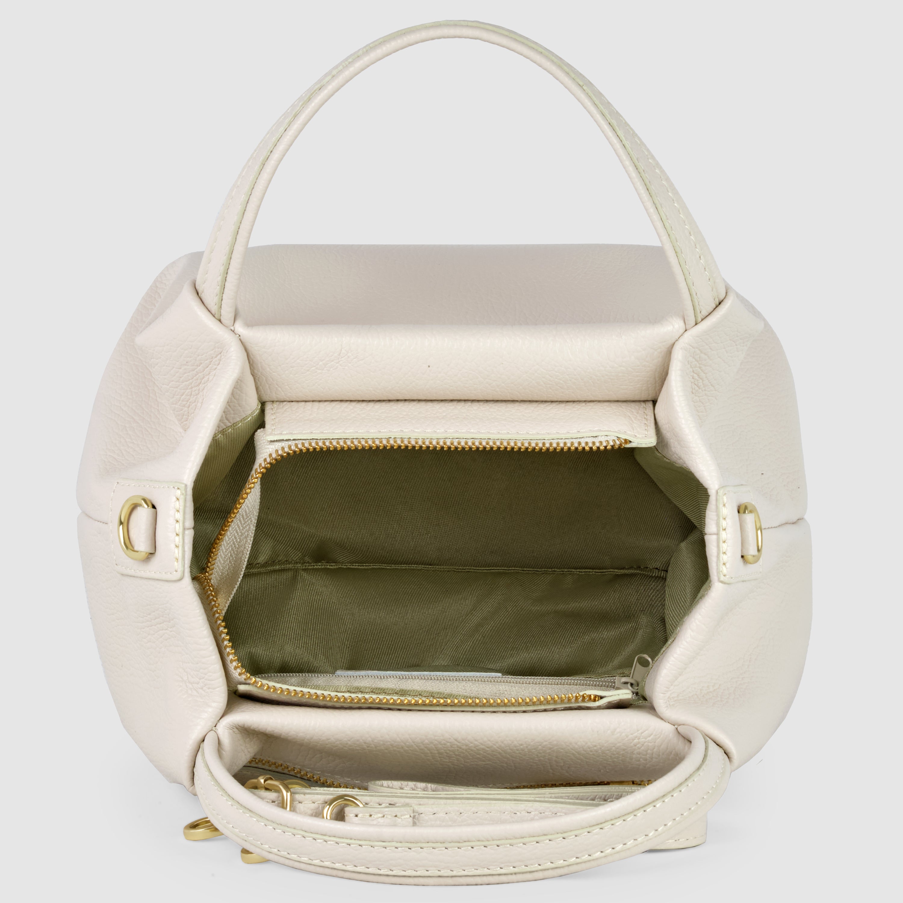 Italian Genuine Calf Leather Top-Handle Bag 322055