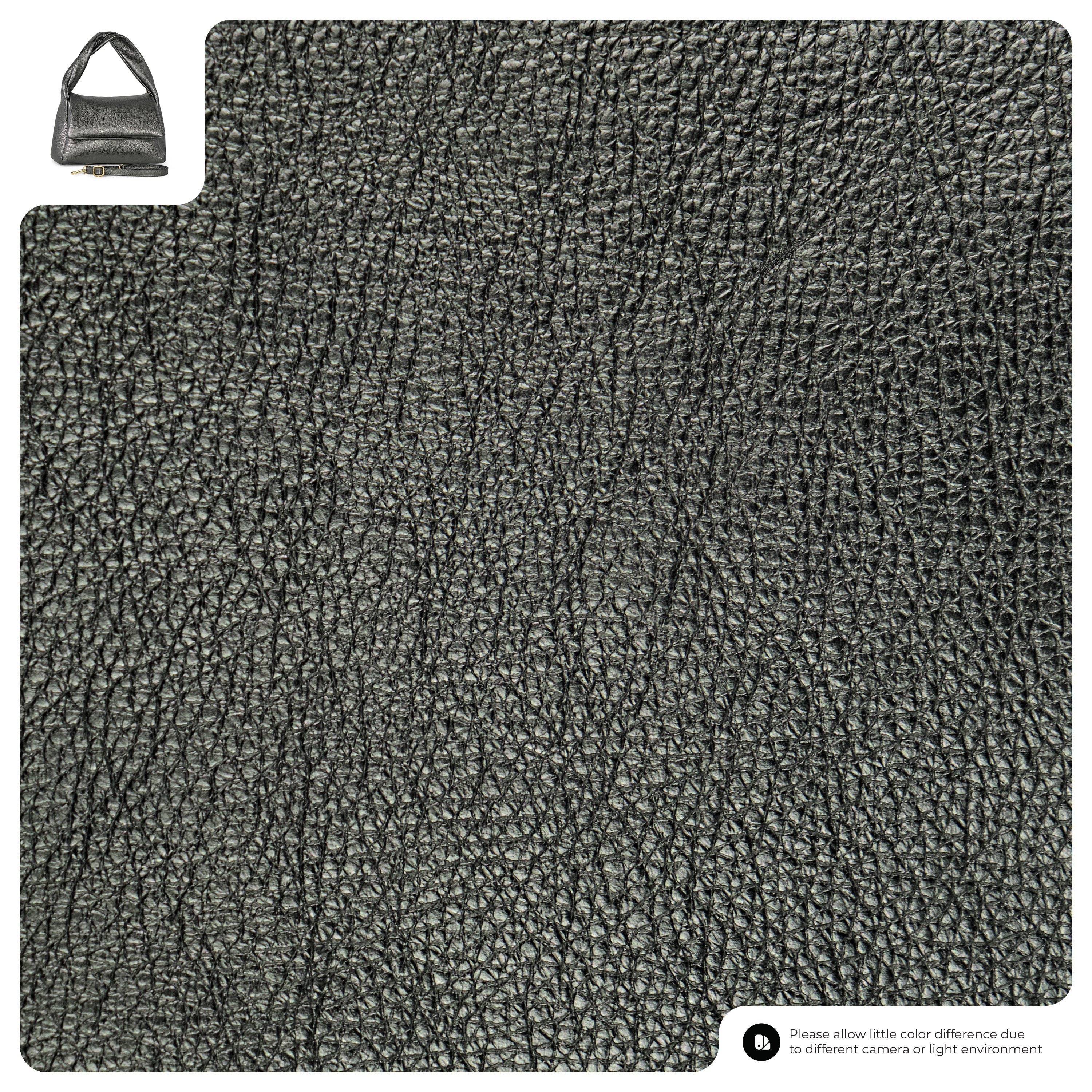 Italian Genuine Metallic Calf Leather Top-Handle Bag 262495