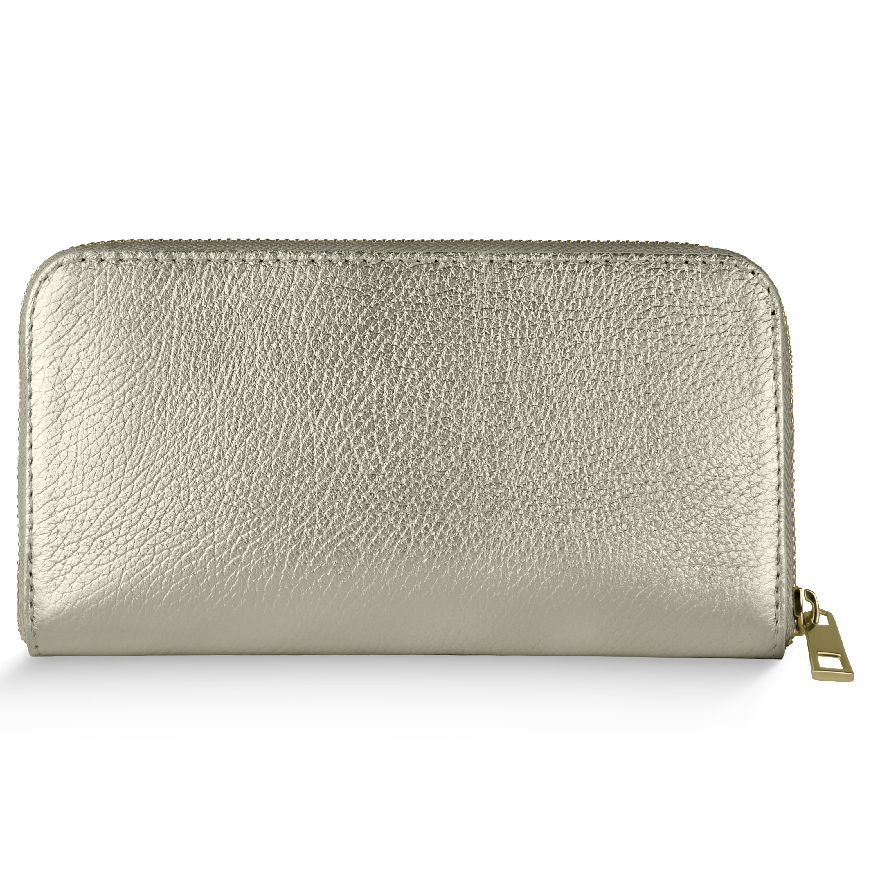 Italian Genuine Metallic Calf Leather Wallet 651088